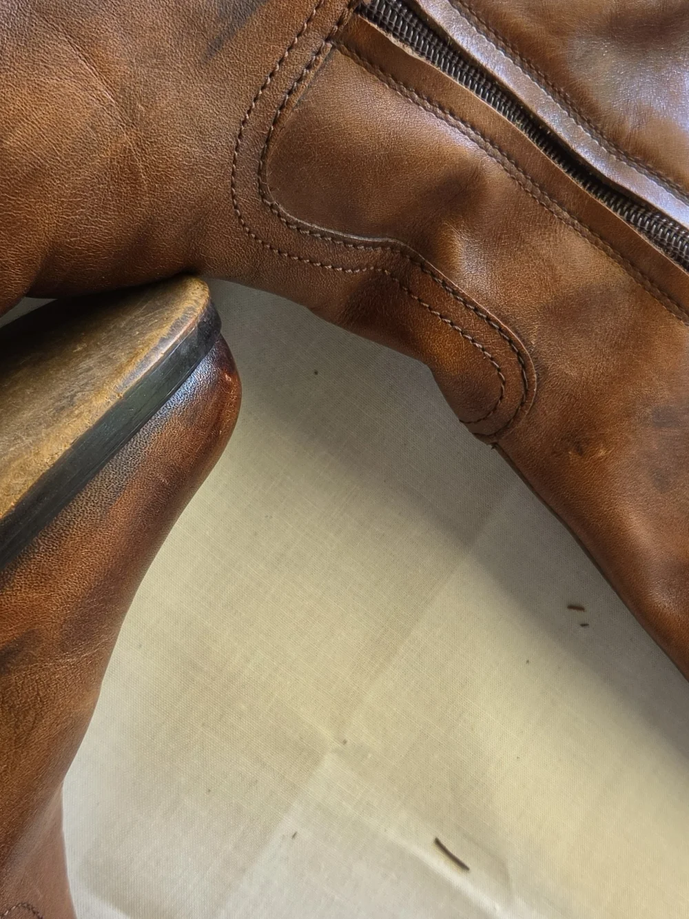 Bravvest Tall Equestrian Cognac Boots Corset Tie Back Fall & Winter Cottagecore